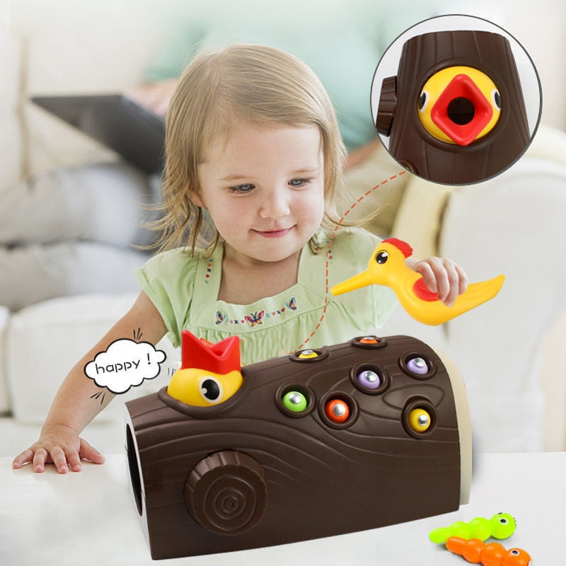Montessori Woodpecker's Magnetic Catch and Feed